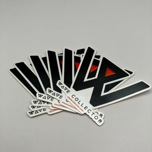 Wave Collector Stickers (White) - Pack of 5